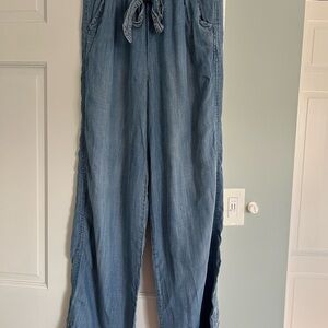 Knox Rose Denim Blue Drawstring Pants